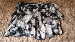 Falda Lefties volantes gris y negro Talla XS