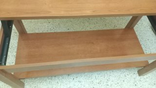 Mesa de centro elevable madera y cristal