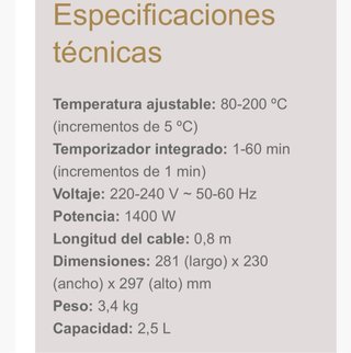 Freidora de aire Krisp negra