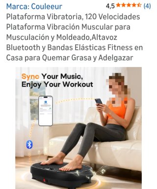 Plataforma vibratoria con asas