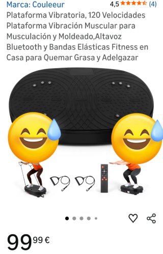 Plataforma vibratoria con asas