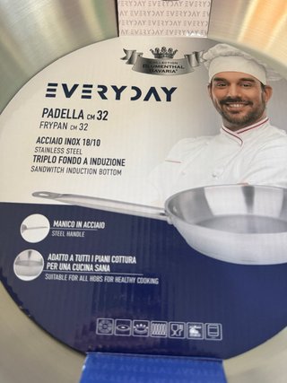 Set Padelle Inox 18/10 4 pezzi triplo fondo