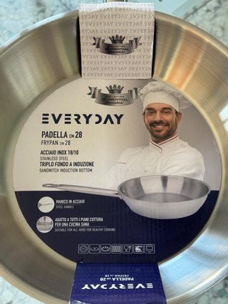Set Padelle Inox 18/10 4 pezzi triplo fondo