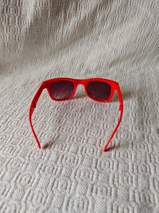 Gafas de sol rojas desmontables + verdes vintage