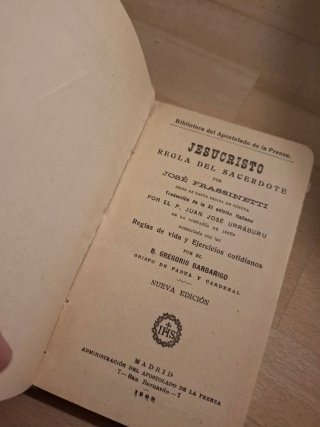 Jesucristo Regla del Sacerdote Libro 1909