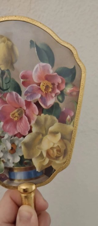 Estuche tocador vintage flores y peine