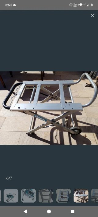 Mesa portátil Makita para sierra de banco