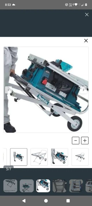 Mesa portátil Makita para sierra de banco