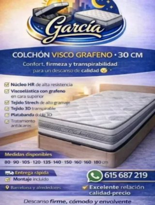 Colchón Visco Grafeno Garcia 30cm