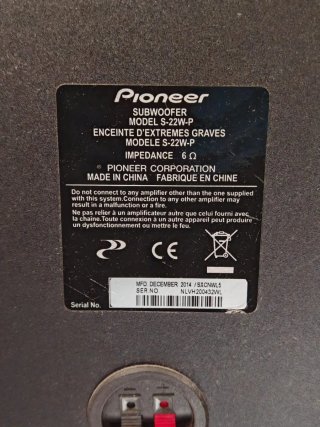 Amplificador Pioneer VSX-324 HDMI 4k sin altavoces