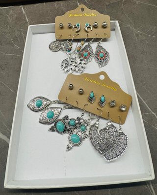 Set Orecchini Argento e Turchese
