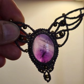 Collana in macramè con Ametista