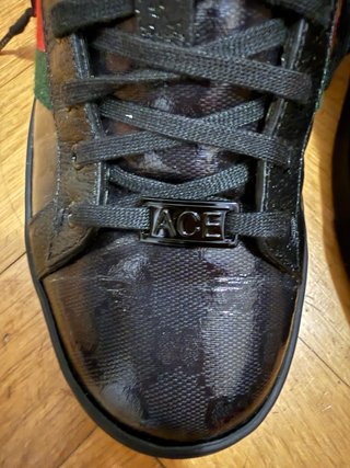 Zapatillas Gucci Ace Tejido Cristal Talla 8