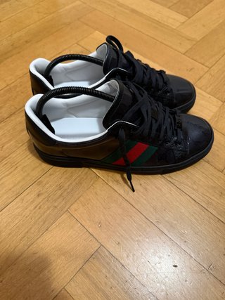 Zapatillas Gucci Ace Tejido Cristal Talla 8