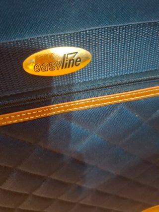 Maleta de viaje Easy Line azul y marrón 55 x 36 x2