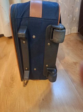 Maleta de viaje Easy Line azul y marrón 55 x 36 x2