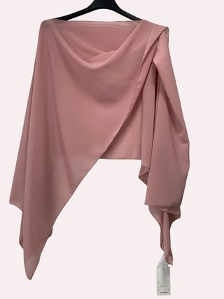 Chal capa gasa rosa