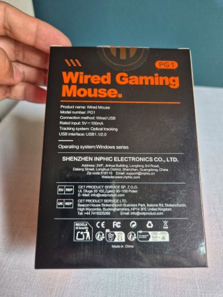 Ratón Gaming Inphic PG-01 Blanco