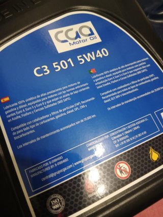 Aceite Motor C3 501 5W40 Longlife