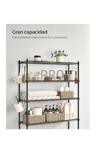 Estantería de Inodoro de 4 Estantes