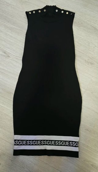 Vestido Guess Negro Sin Mangas