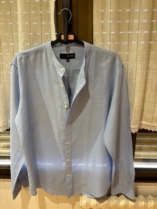 Camisa cuello Mao Roc Casual Azul Talla XL