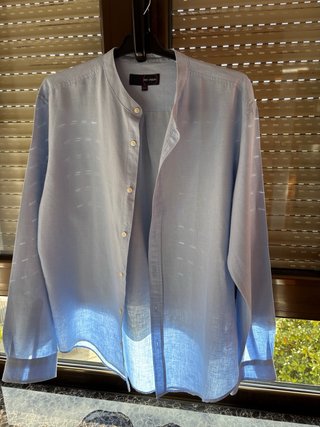 Camisa cuello Mao Roc Casual Azul Talla XL