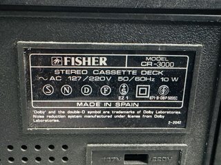 Fisher CR-3000 Deck Cassette Hifi Vintage