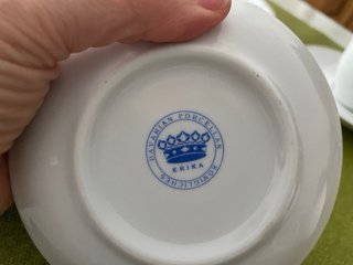 Juego 4 tazas café Erika porcelana oro