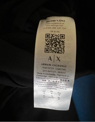 Sudadera Armani Exchange Mujer Negra