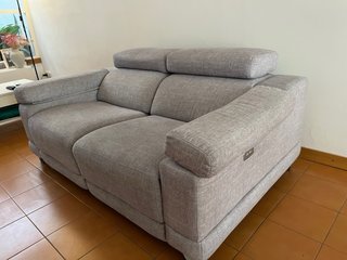 Sofá biplaza motorizado Aquaclean gris