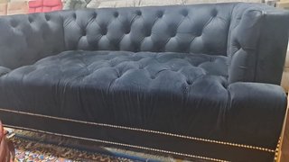 Sofá Chester Negro Terciopelo