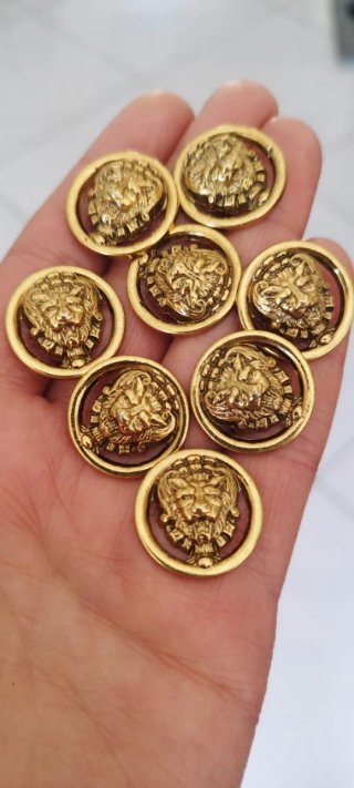 4 Bottoni Versace Metallo Vintage Anni 80