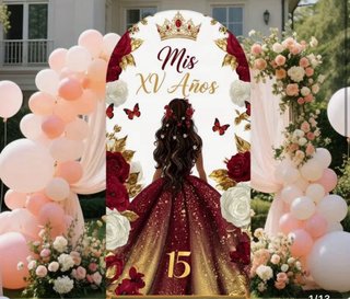 Decoración Eventos:Fondo Quinceaños,bodas,comunión