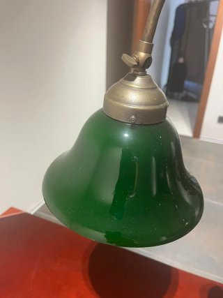 Lámpara de escritorio vintage verde