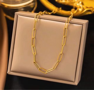 Cadena Acero inoxidable con Baño Oro