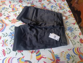 Bermudas vaqueras Mango Slim Fit Talla 42 Negras
