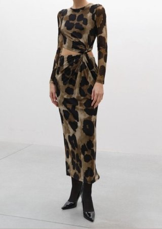 Vestido Lumina manga larga estampado