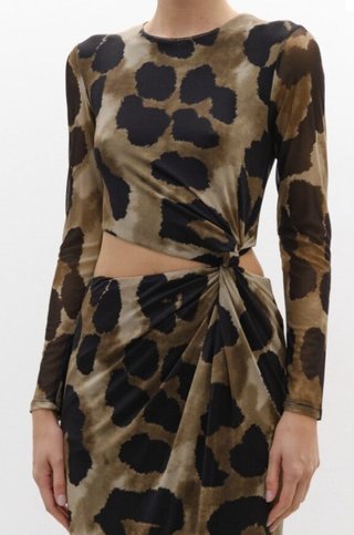 Vestido Lumina manga larga estampado