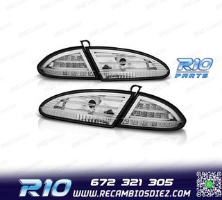 PILOTOS SEAT LEON 1P 04-09 LED FONDO CROMO