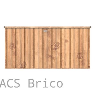 Baúl Arcón Metálico 1450 L Imitación Madera - 95x195x94 cm - Duramax