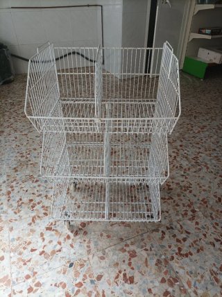 Cestas apilables metálicas 0,60x0,50 con separador