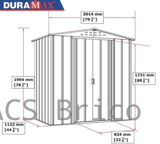 Caseta Metálica Top Atenea 113x201x199 cm - Duramax