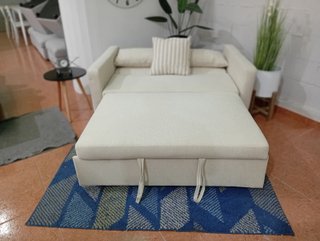 Sofá Cama Beige Tela