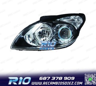 FARO IZQ PARA HYUNDAI I30 07-12 FONDO NEGRO ELECTRICO