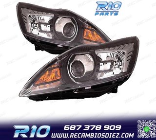 FAROS XENON PARA FORD FOCUS III 08-10 FONDO NEGRO