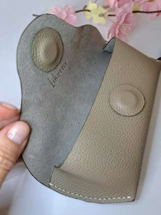 Funda de piel Saffiano para gafas