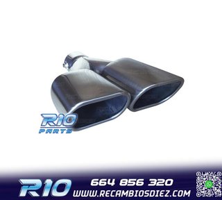 COLA ESCAPE DOBLE RECTANGULAR ACERO INOX