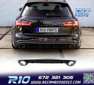 DIFUSOR AUDI A6 4G 15-18 LOOK RS + COLAS ESCAPE
