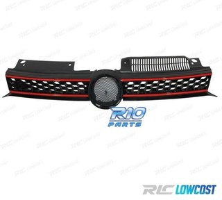 PARRILLA VOLKSWAGEN VW GOLF 6 08-12 LOOK GTI NEGRO MOLDURA R